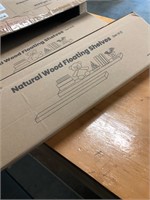 Natural wood floating shelves 2 pack