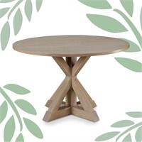 Finch Alfred Round Farmhouse Rubberwood Table