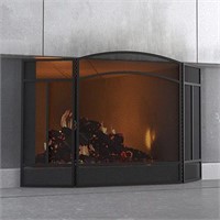 Fire Beauty Fireplace Screen 3 Panel Wrought Iron