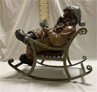 Large Sitting Santa Sculpture & Chair