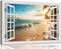Beach Pictures Wall Art Decor 24x36 inch
