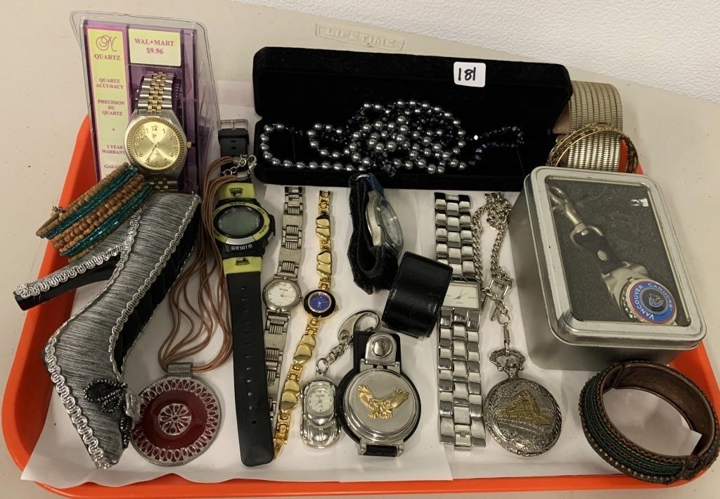 Tray Lot of Watches etc (see photo)