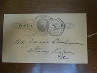1892 U.S. Post Card