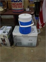 Electric cooler and igloo water jug