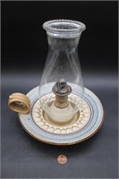 Handmade Stoneware Art Pottery Oil Lamp