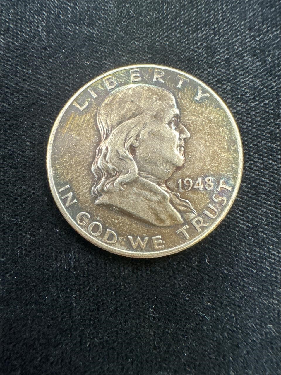 1948 Benjamin Franklin Half Dollar