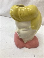 Vintage Lady Head Planter