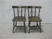 Two 17"x 17"x 31.5" Wood Chairs