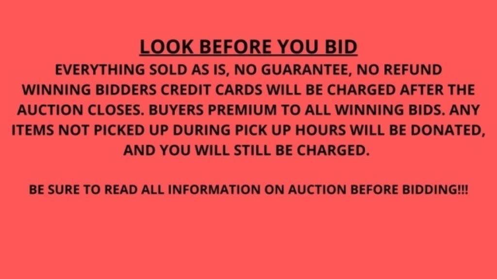 LOOK BEFORE YOU BID!!!