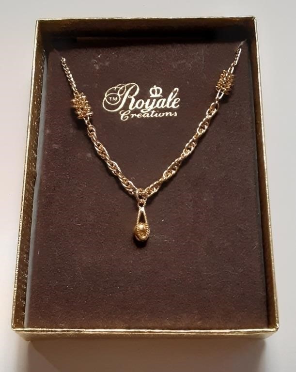 ROYALE CREATIONS GOLD TONE NECKLACE