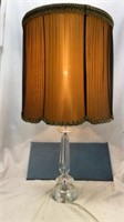 Lucite Crystal-Look Table Lamp, 28".