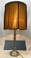 Table Lamp, Nickel Look Finish, 30".