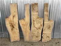 4-- Live Edge Elm Slabs