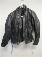 Vintage Leather Jacket Coat - No Size Marked - As