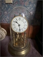 Glass Dome Clock, 12 inches tall