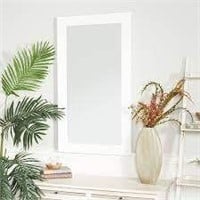 White Framed Wall Mirror New in box - c11