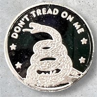 1 Gram Silver Round .999 -Snake- Don't Tread on Me