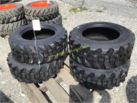 E. set/4 new 10-16.5 skid steer tires