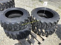 E. set/4 new 10-16.5 skid steer tires