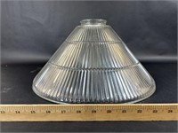 8 Cone Shaped Glass Lamp Shades in Grey Can