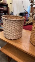 Vintage Split Oak Cotton Basket