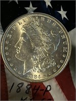 1884-P Morgan Silver Dollar MS63 Collectible COIN