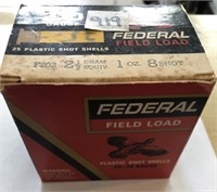 Federal Field Load 20 Ga. 8 Shot-25 Rounds