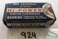 Federal High Power .22 Short Cartridges-50 Rounds