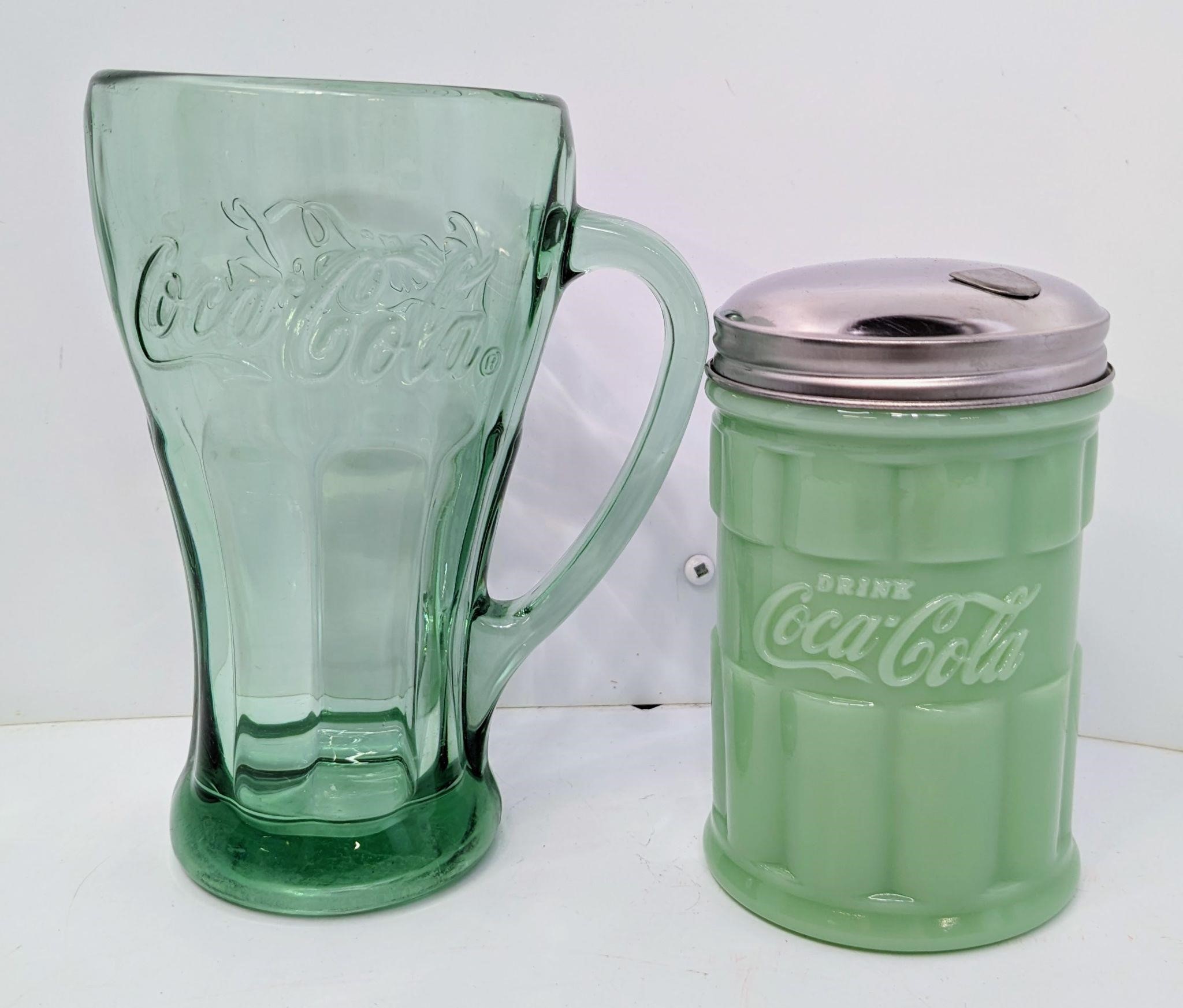 Green Coca-Cola Tableware Sugar & Glass