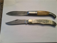 ( 2 ) ANTIQUE POCKET KNIVES ATTIC FOUND