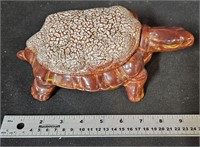 vintage lidded ceramic turtle , estate