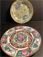 Famille rose Chinese plates