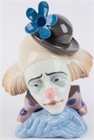 Retired Lladro Figurine Pensive Clown Bust