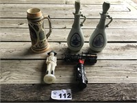 STEIN, DECANTERS, AFTER SHAVE BOTTLES