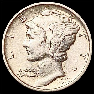 1917-S Mercury Dime CLOSELY UNCIRCULATED