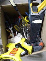 BOX OF MISC HAND TOOLS