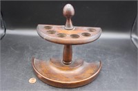 Vintage Wood Pipe Stand