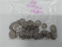 (64) Buffalo nickels