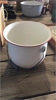 Two metal soup cooking pots