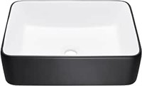 Miyili Vessel Sink Rectangle (Black & White) - 19"