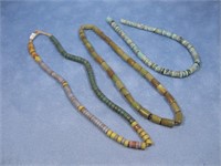 3 Assorted Multi Color Beaded Stone Necklaces