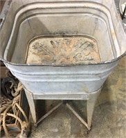 Galvanize steel wash tub with stand