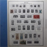 Mexico Stamps Collection on pages, wide variety