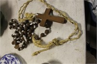 LARGE WOODEN ROSARY
