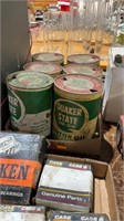 Quaker state oil, cans, empty