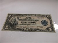 1921 PHILIPPENE 5 PASSOS BANK NOTE