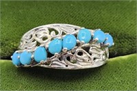 Sterling Silver Turquoise Ring Sz 9