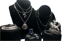 Mostly Sterling Silver, 14k Gold Vintage Jewelry