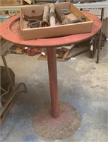 Iron Shop Table  & Vintage Wood Handles