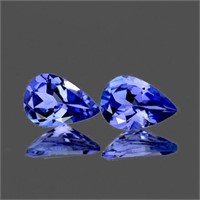 Natural Purple Blue Tanzanite Pair [Flawless-VVS]